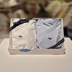 [블루독베이비 10] 블루독바디수트2종세트 (WH  BL) (2451700401412)