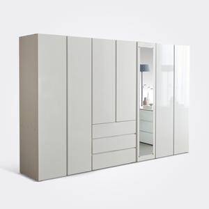 장인가구 블랑쉬 2800 전신거울 옷장 장롱 시스템옷장