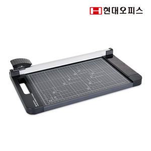 [현대오피스] 트리머재단기 PT-401 A4 3가지칼날 직선 최대 10매 바둑판식눈금자 페이퍼고정대