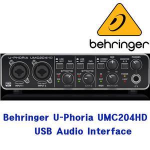 BEHRINGER UMC204HD /UMC204HD /베링거/오디오 인터페이스/공식수입 정품/홈레코딩/인터넷방송/유투브방송
