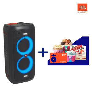 JBL 파티박스100 대형 블루투스 스피커 [삼성 정품]160W 휴대용 LED 무선 캠핑용 버스킹 노래방PARTYBOX100