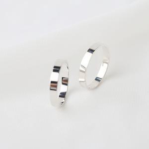 순은 심플 민자 평반지 3mm 순은 엄지 검지 은반지