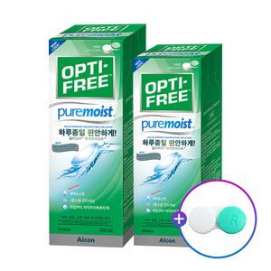 [알콘] 옵티프리 렌즈세척액 퓨어모이스트 300ml+420ml_렌즈케이스