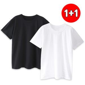 남여공용 S-XXL 면100% 반팔 무지 티셔츠 30수 빅사이즈 라운드 학생 기본 흰티