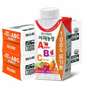 파스퇴르 유기농 야채농장 ABC주스 200ml(40팩) 실온보관주스