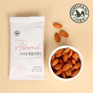 [산과들에] 24년산 하루한줌 볶음아몬드 20g x60봉 (한봉견과)