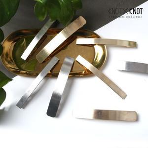 [KNOTXKNOT] 메탈릭 플랫바 헤어핀 자동핀