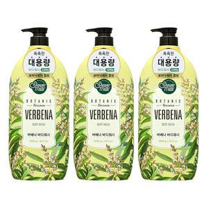 샤워메이트 보타닉테라스 바디워시 버베나, 1.2kg, 3개