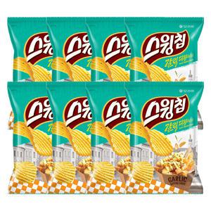 오리온 스윙칩 갈릭디핑, 60g, 8개