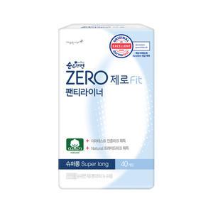 깨끗한나라 순수한면 제로 팬티라이너 슈퍼롱 40개 1팩 (40개)