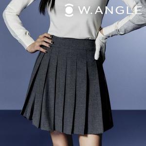 [와이드앵글](하남점)23년 SS 여성 WG 버클 플리츠 봄 랩 스커트 WWP23Q72 그레이(C4), 블랙(Z1)