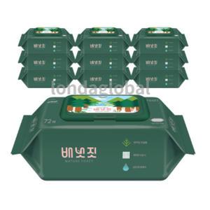 배냇짓 네이처 포레 아기물티슈 캡형 72매 20팩