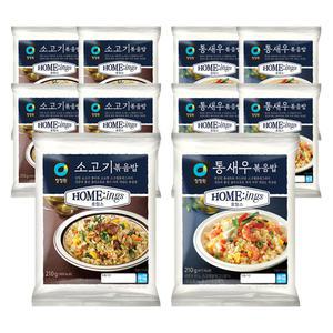 청정원 호밍스 소고기볶음밥, 210g, 5개 + 통새우볶음밥, 210g, 5개