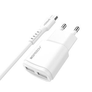 스피디 2포트 5V 2A 저전력 저속 USB 멀티 충전기(+5핀 케이블)