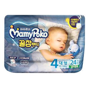 마미포코 꿀잠팬티 기저귀 4단계 팬티형 대형 공용 24매