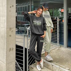 [핑크시슬리] SET/에딩 레터링 조거 트레이닝세트