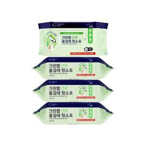[크린랩] 간편 물걸레 청소포 표준형 40매 x 4개 / 베이킹소다 일회용
