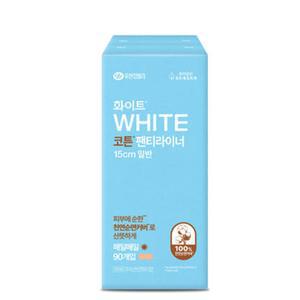 화이트 순한순면 일반 팬티라이너 90P 5개 실속형