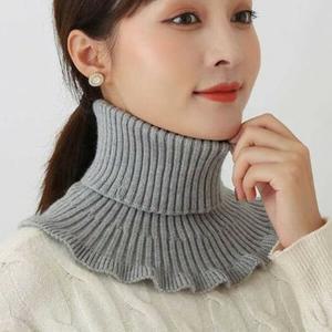 [하프클럽/옷자락]여자 페이크 목폴라 골지 프릴 터틀넥 이너 넥워머