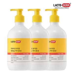 [X3]종근당건강 락토덤 피부에 유익한 생보습 바디로션 500ml 3개 / 끈적임 없는 온가족 보습템