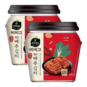[신세계라이브쇼핑]비비고 썰은배추김치500G(용기) 2개