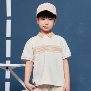 [닥스키즈] 요꼬배색 카라 반팔티_DUM10TP09M_IV