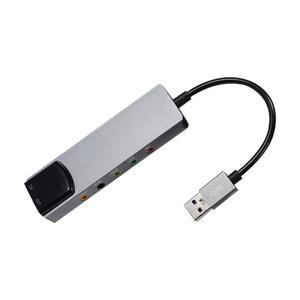 PC 컴퓨터 노트북 부품 오디오 이어폰 젠더 어댑터 알루미늄 합금 USB 사운드 카드 전문 5.1 광학 외장 변