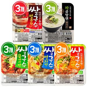 백제물산 쌀국수 5종 각 3개 총 15개 (멸치맛 김치맛 육개장맛 얼큰한맛 파곰탕면)