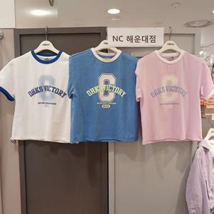 [보리보리/오후]색감짱~촉감짱~배색 라빠 라운드티셔츠 OHRA24505