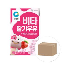 [얌얌마켓] 청정원 비타딸기우유 135ml x 32개입