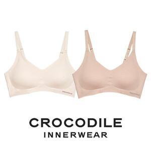 [감탄브라] [크로커다일]감탄브라 나일론모달 후크형 브라2종 오트밀 베이지 CDWBR4O1011