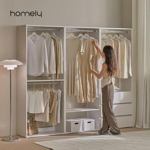 [5월 Homely 가정의달특별가] 홈리 심플리 화이트 드레스룸 1600 시스템 헹거 옷장 수납 선반