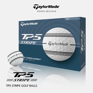 [테일러메이드코리아 정품] 2024년 TP5 Stripe 골프공/골프볼 (5피스/12구) TM24 TP5 STRIPE
