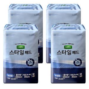 NEW 디펜드 스타일 패드 남성용 프리 12매 x4팩 /요실금패드 기저귀