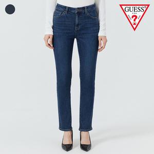 [GUESS]여성 기모 진청 슬림 스트레이트청바지(YO4D9180)