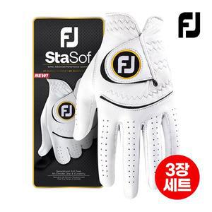 [풋조이] 뉴 스테이소프 남성 양피 골프장갑 66770E 3장 세트