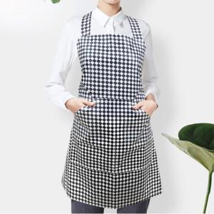 체크 H형 가벼운 예쁜 생활 방수 앞치마 주방 식당 요리 꽃집 매장 미용 뷰티샵