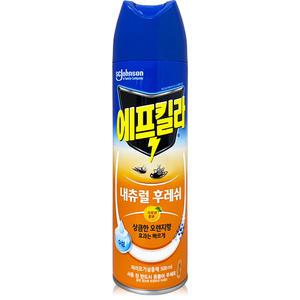 에프킬라 에어졸 살충제 내츄럴 후레쉬 오렌지향 500ml 1개