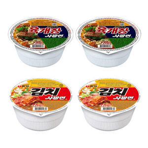 농심 컵라면 육개장 사발면 12개+김치사발면 12개