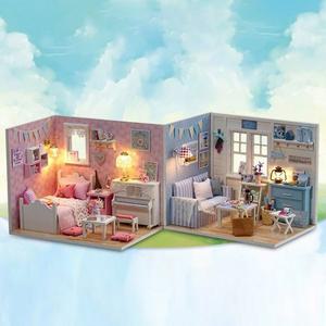 [청년리빙]DIY 미니어처 하우스 핑크블루