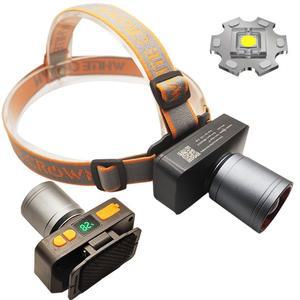 LCD Display LED 충전식 줌 야외 캠핑 헤드램프 랜턴 헤드랜턴 D2100