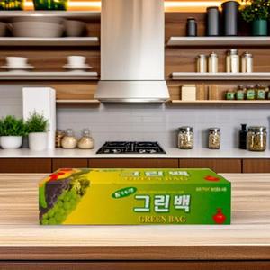 크린백 (중 5개) 위생백 비닐 일회용봉투 봉지 야채포장 뽑아쓰는 25x35 100매입