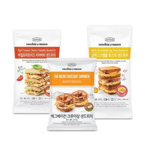[신세계푸드]베키아에누보 바질토마토치즈 + 에그베이컨+ 갈릭 스크램블 토스트 샌드위치(3팩)