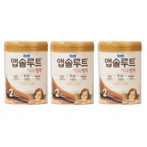 매일유업 앱솔루트 프리미엄 2단계(6-12) 명작 분유 800g 3캔