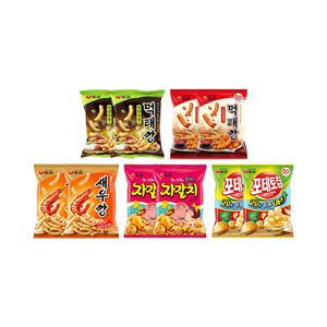먹태깡세트 6 (먹태깡 고추마요, 2개, 먹태깡, 2개, 새우깡, 2개, 포테토칩, 2개, 자갈치, 2개)
