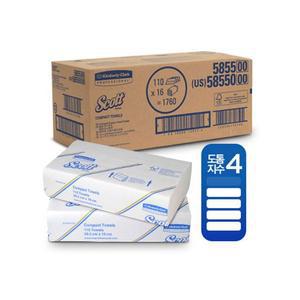 47163 스카트 콤팩트 핸드타올 110매X16밴드/1760매 크리넥스