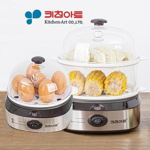 키친아트 2단 계란찜기 삶은계란 반숙 완숙 달걀 만두/계란/조리/도구/에그