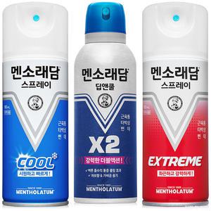 멘소래담 스프레이 익스트림 파스세트 (쿨 180ml + 핫타입 180ml + 딥앤쿨 150ml)
