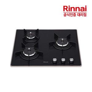 [전국설치] 린나이 3구 빌트인 가스레인지 RBR-PF3001D 블랙펄 가스쿡탑 자동불꽃조절센서