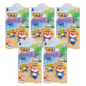 뽀로로 아이스겔 밴드 18매입 x 5개/모기밴드 벌레물린데 모기물린데 패치 밴드 반창고